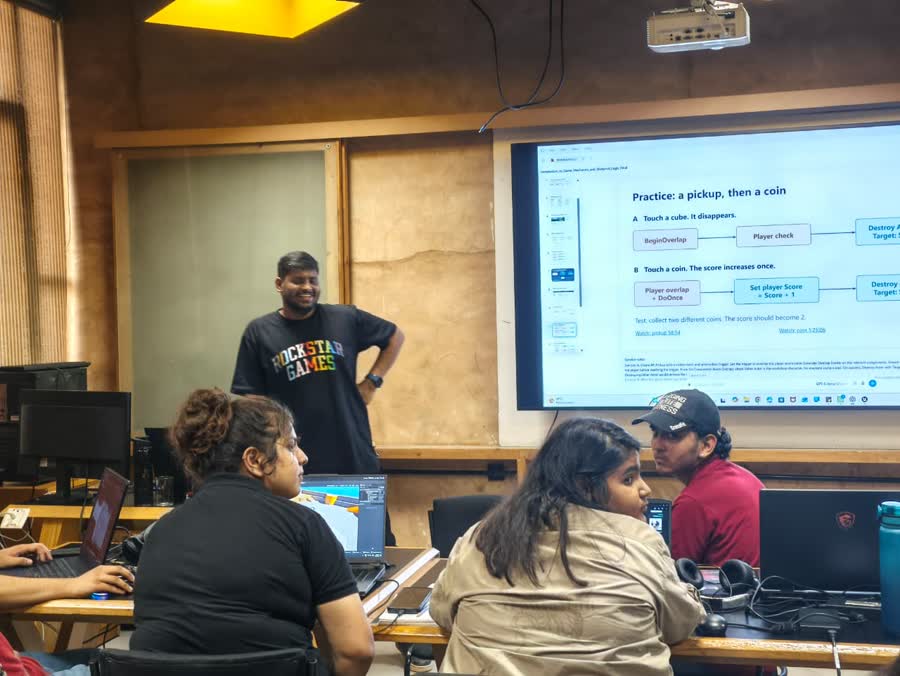 Rajat presenting to the class